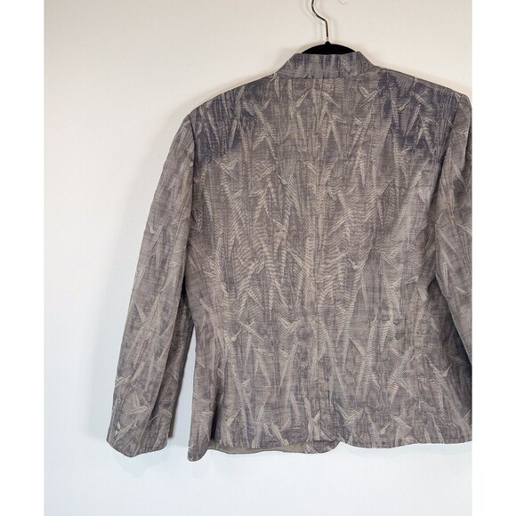 Giorgio Armani Womens Blazer Gray Graphic Print Evening Italian Jacket Size 8 - Picture 7 of 10